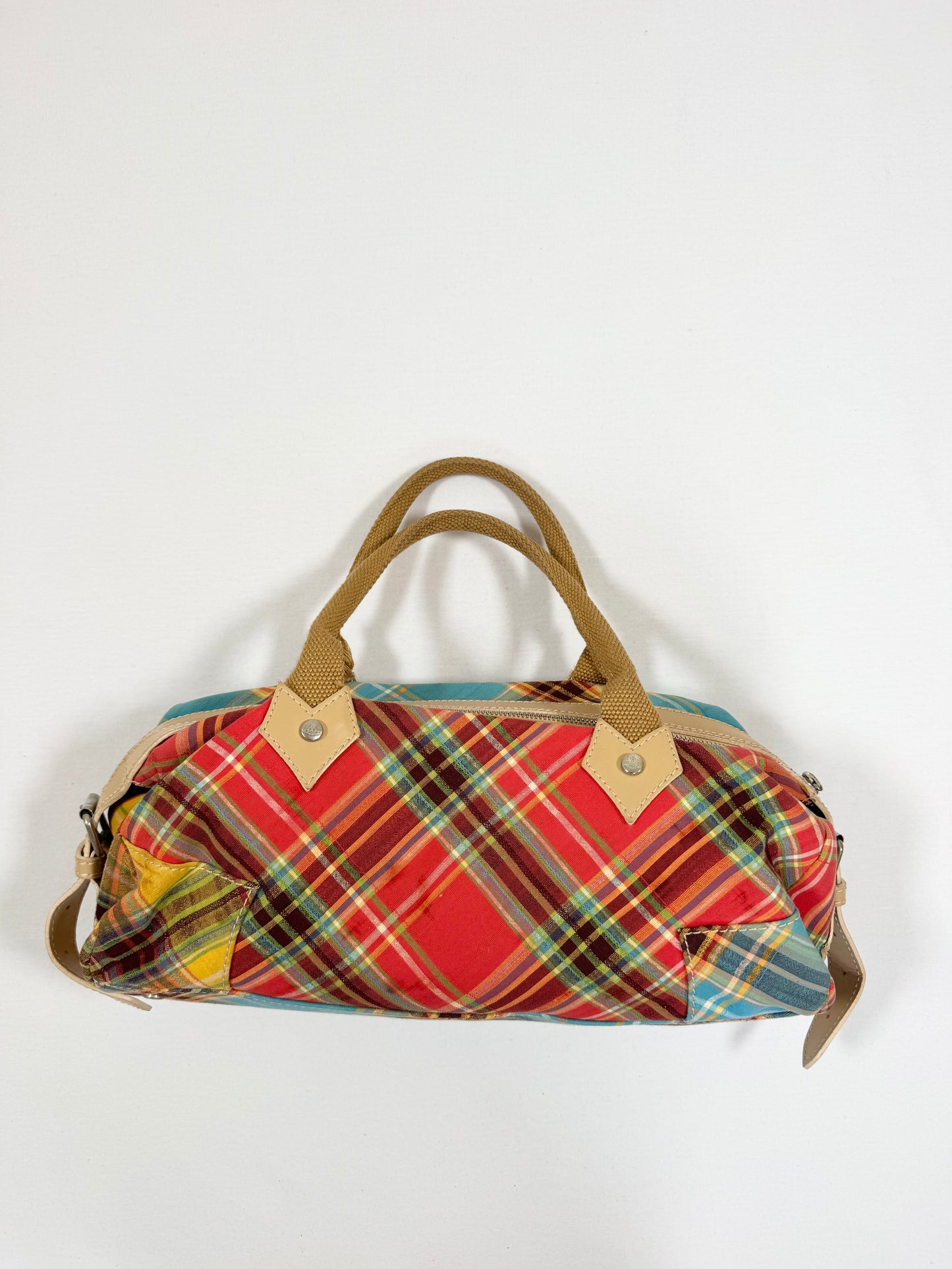 Vivienne Westwood Multi Colour Plaid Cotton Bag ♡