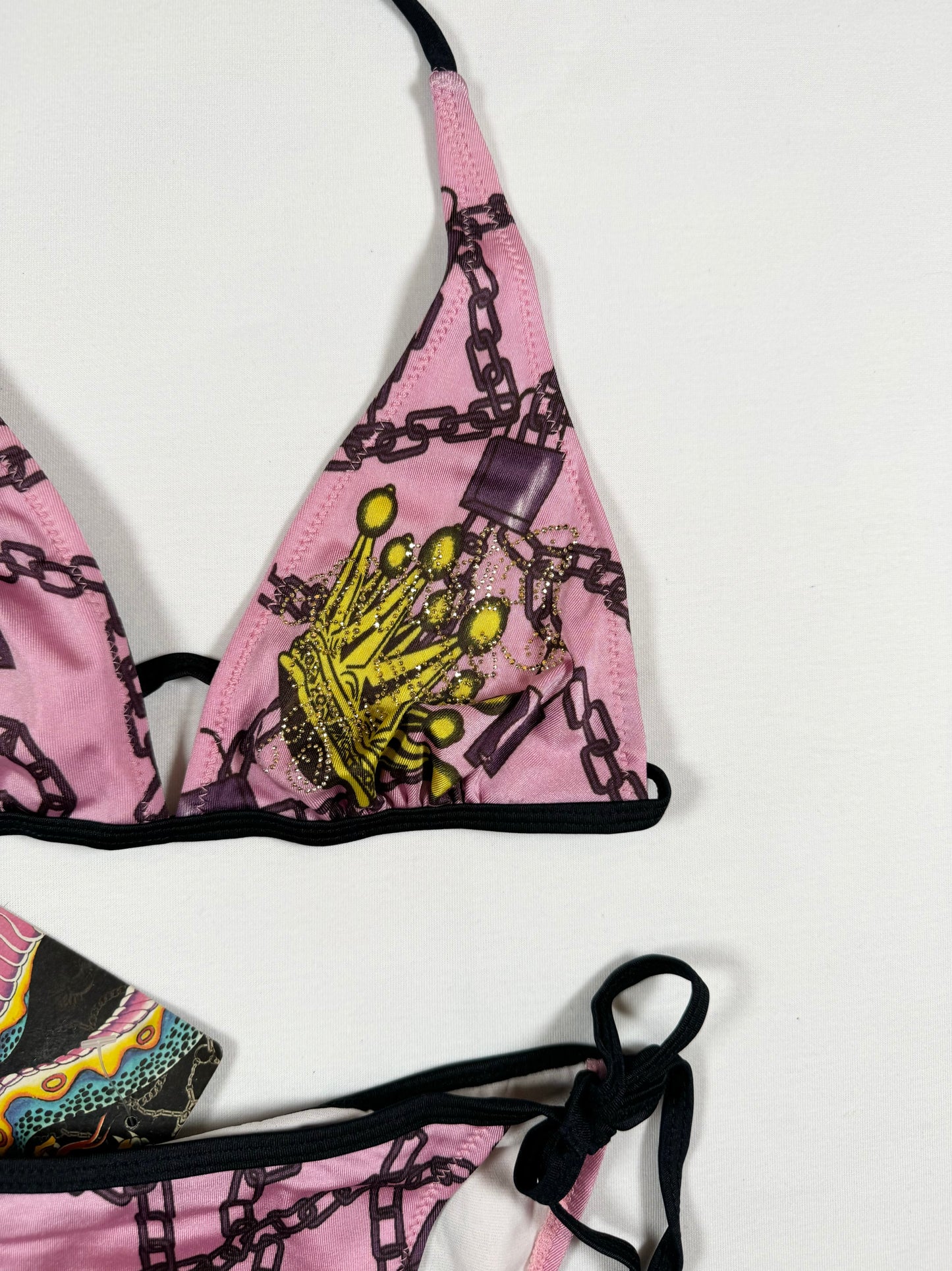 Christian Audigier Pink Chain Bikini