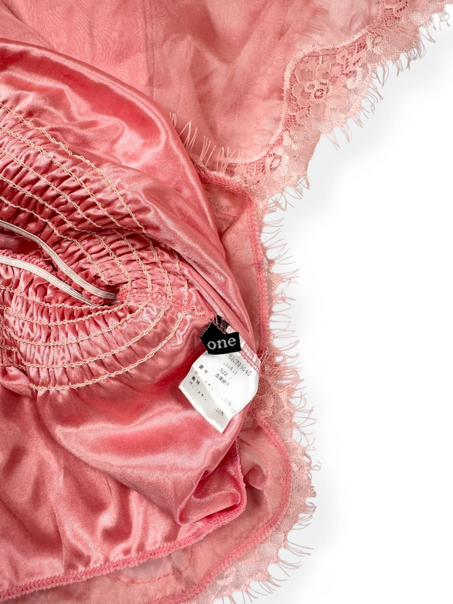 Pink Satin Batwing Top ♡ S/M