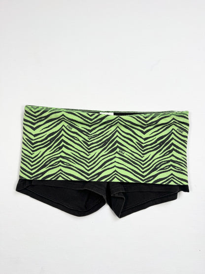 Green Zebra Fold Over Shorts ♡ XS/S