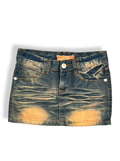 Acid Wash Mini Skirt