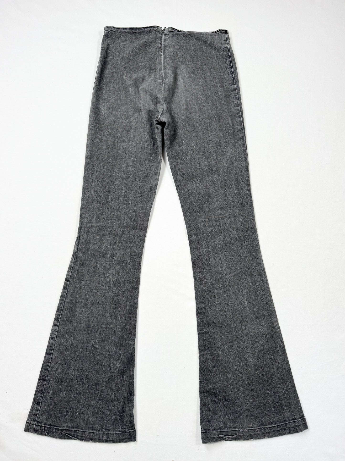Miss Sixty Grey Denim Ruched Flared Jeans ♡ 25”