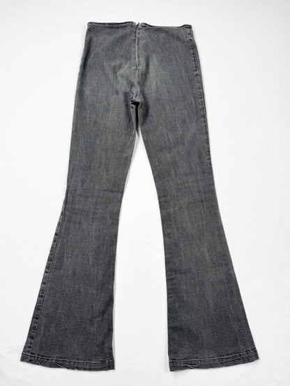 Miss Sixty Grey Denim Ruched Flared Jeans ♡ 25”