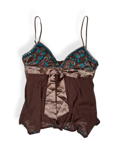 Beaded Brown Cami ♡ Size M
