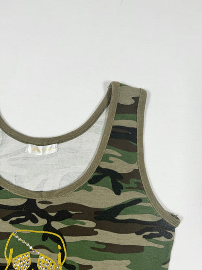 Glamour Skull Camo Tank