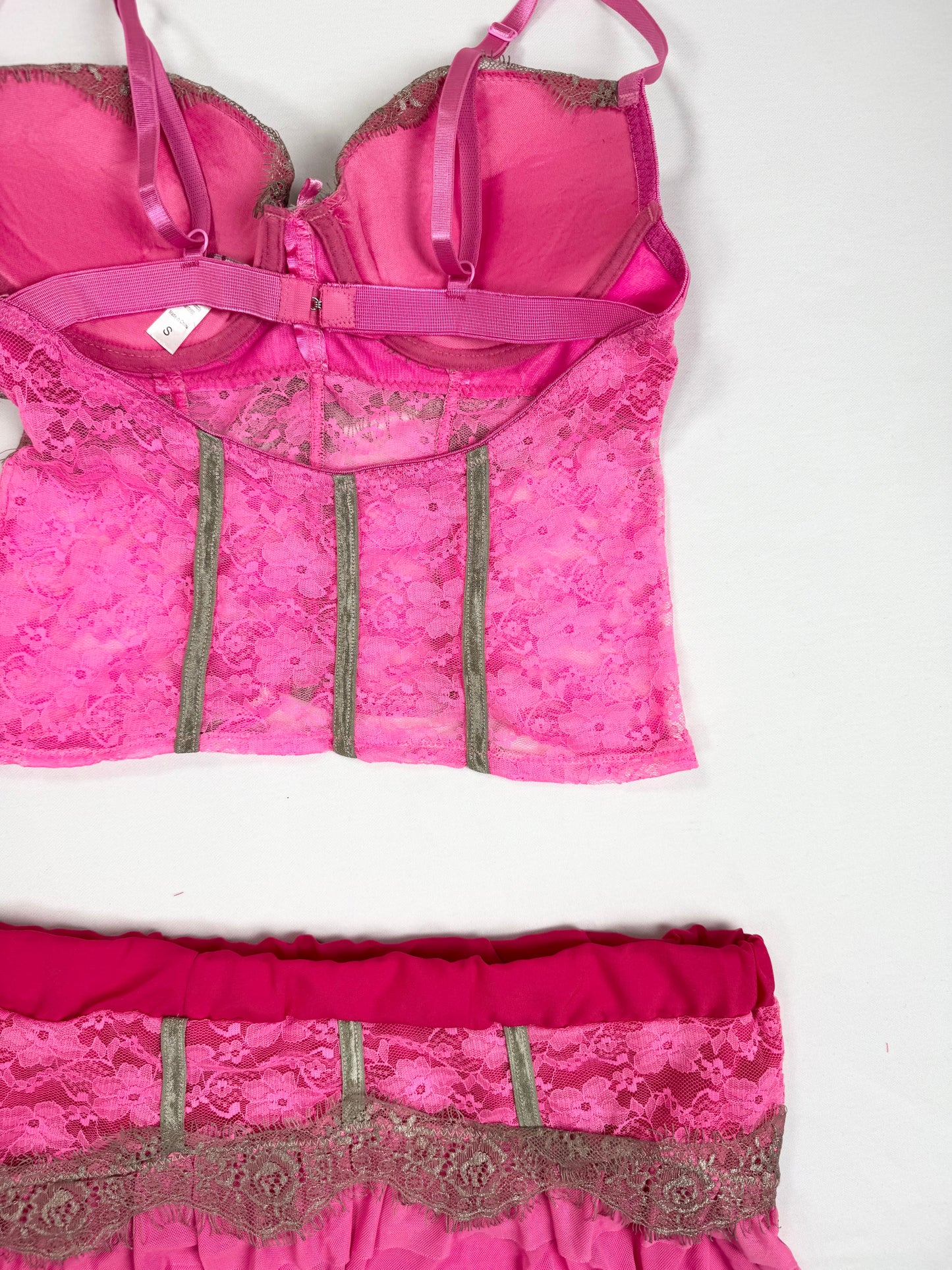 Pink Satin Cami Set ♡ S