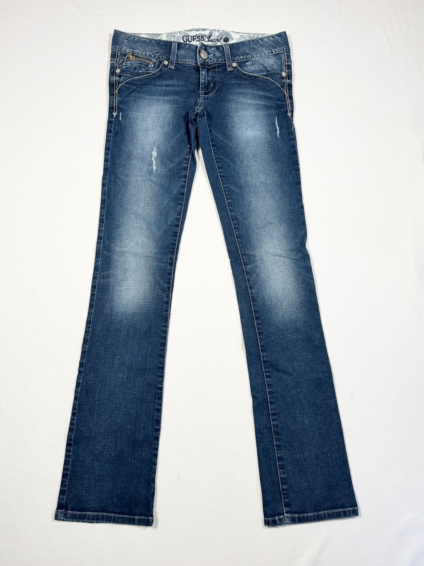 Guess Zipper Straight Leg Jeans ♡ Size S