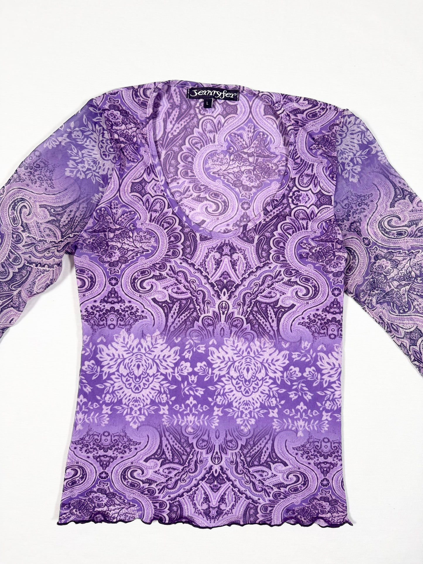 Jennyfer Purple Bell Sleeve Top ♡ Size S