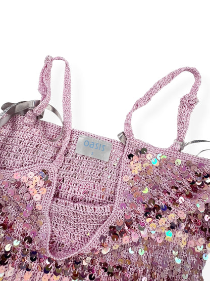 Oasis Striped Purple Sequin Cami ♡ XS/S