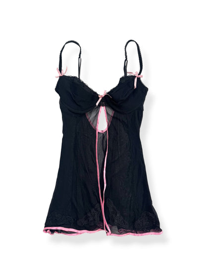 Black & Pink Cutout Cami ♡ 34B