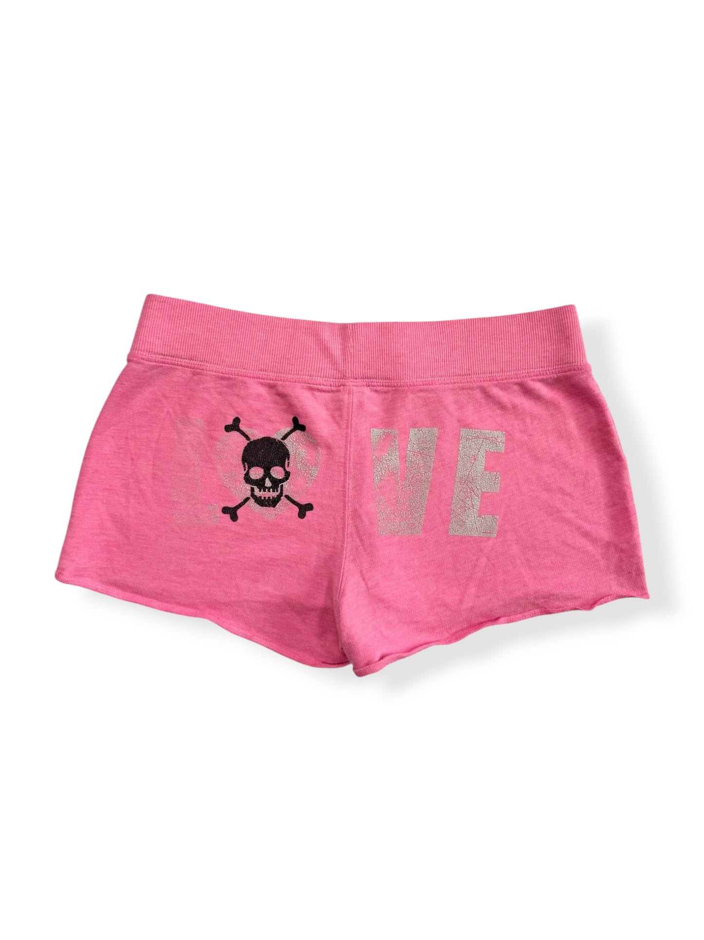 Pink No Boundaries “Love” Skull Shorts ♡ S
