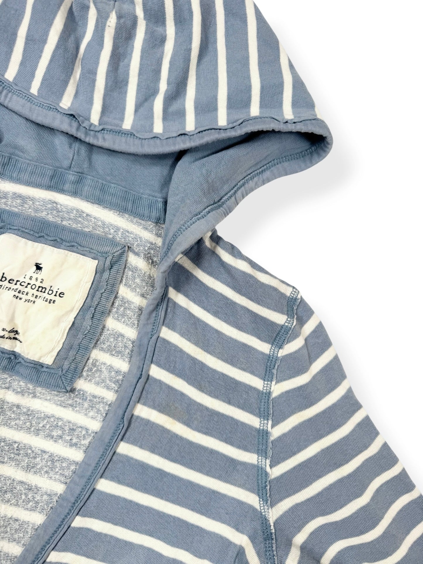 Abercrombie Blue Striped Hoodie ♡ M