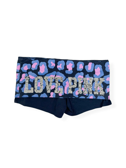 Leopard “LOVE PINK” Fold Over Shorts ♡ S
