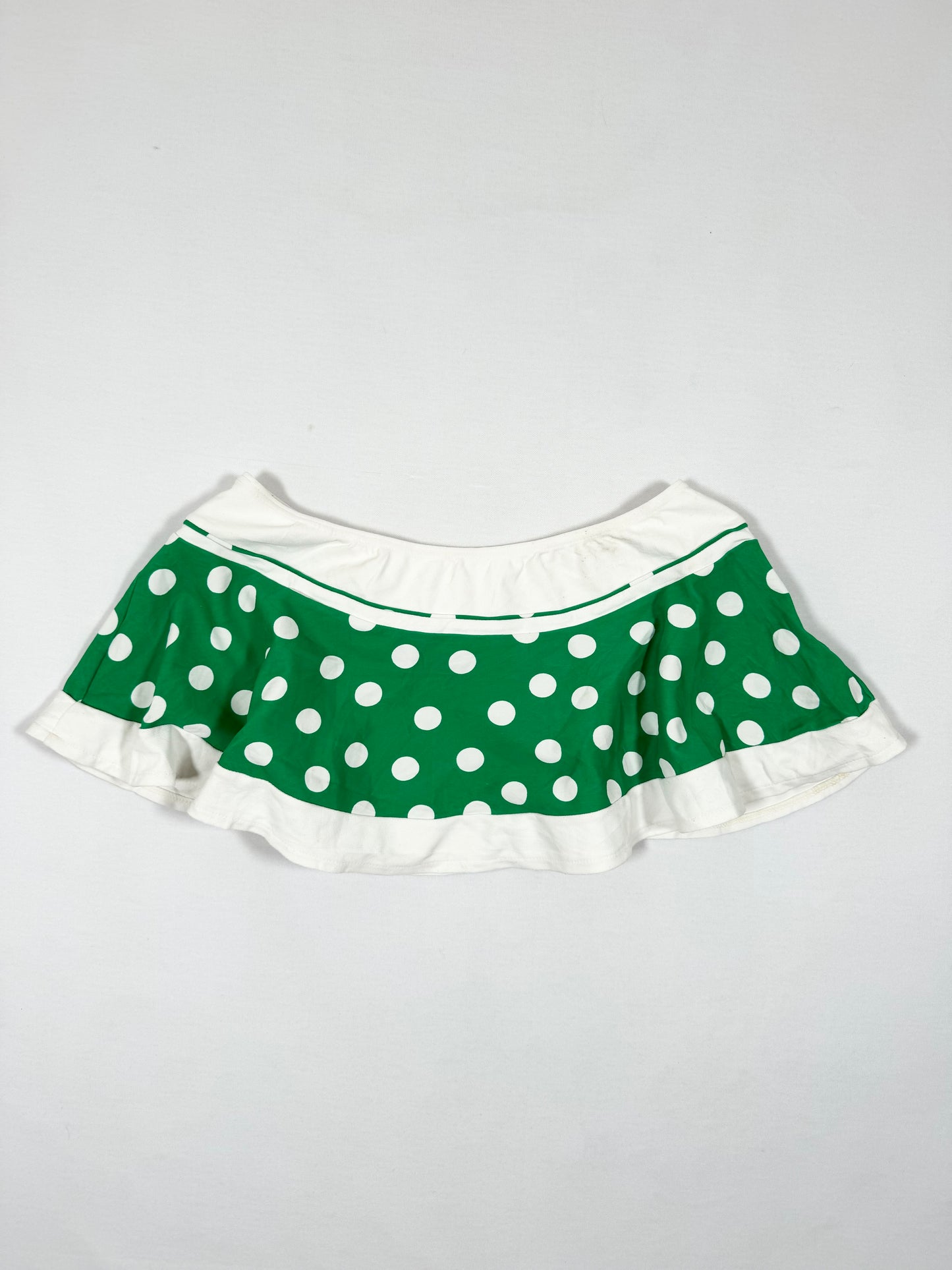 Polka Green Micro Skirt