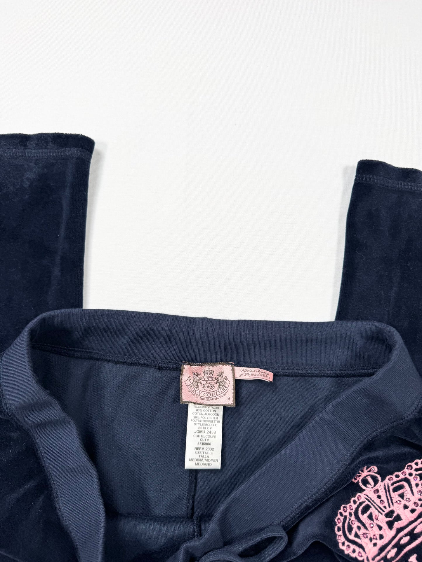 Juicy Couture Navy & Pink Velour Tracksuit Set ♡ XS/M