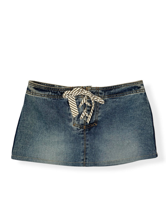 Lace Up Mini Skirt