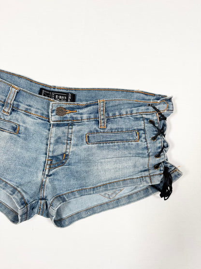 Heart Lace Up Side Micro Shorts