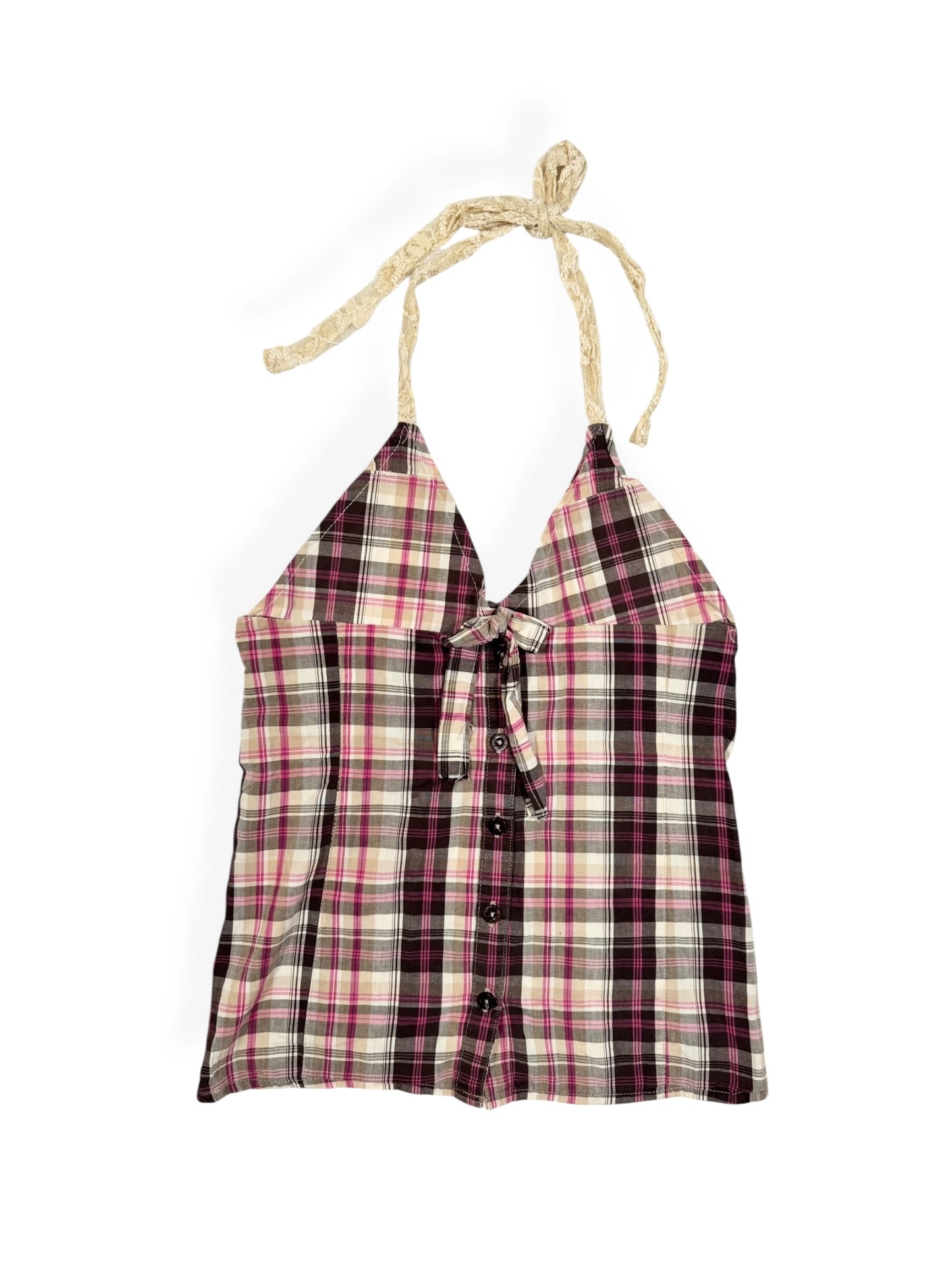 Plaid Halter Top ♡ Size XS