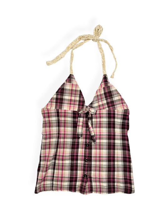 Plaid Halter Top ♡ Size XS