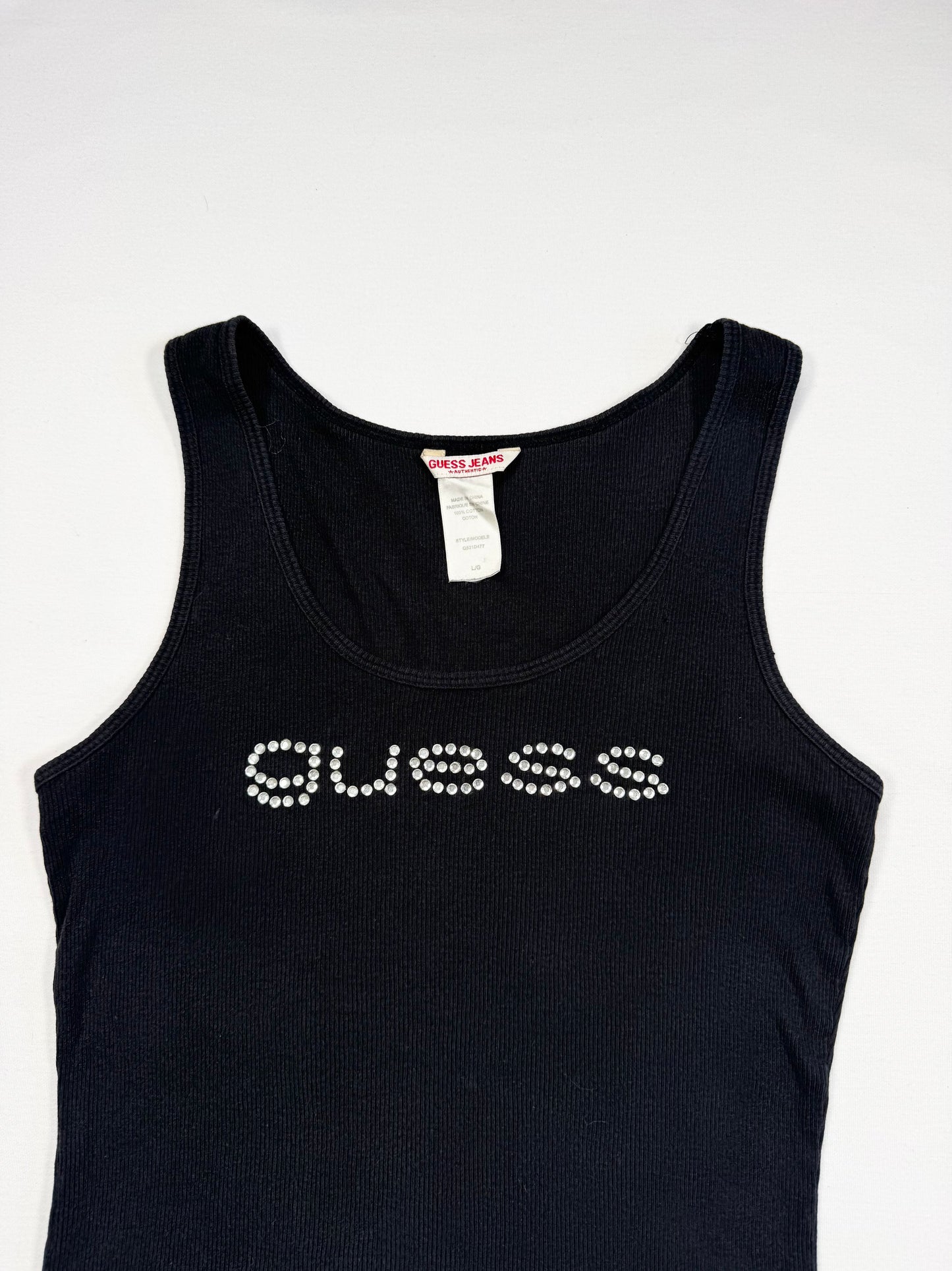 Guess Diamanté Logo Tank ♡ M