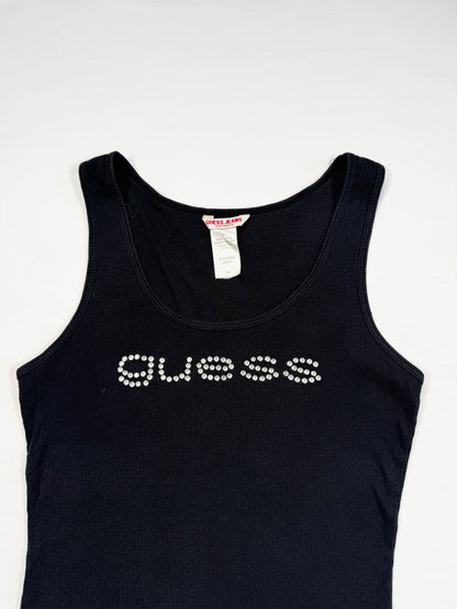 Guess Diamanté Logo Tank ♡ M