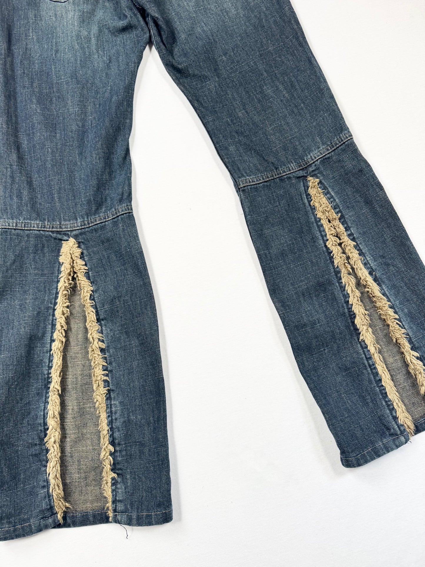Miss Sixty Fur Trim Flared Jeans ♡ 27”