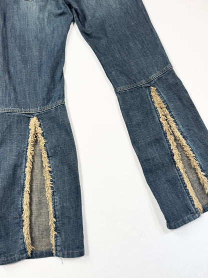 Miss Sixty Fur Trim Flared Jeans ♡ 27”