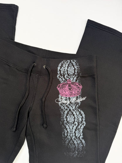 Juicy Couture Black Lace Print Tracksuit ♡ XS
