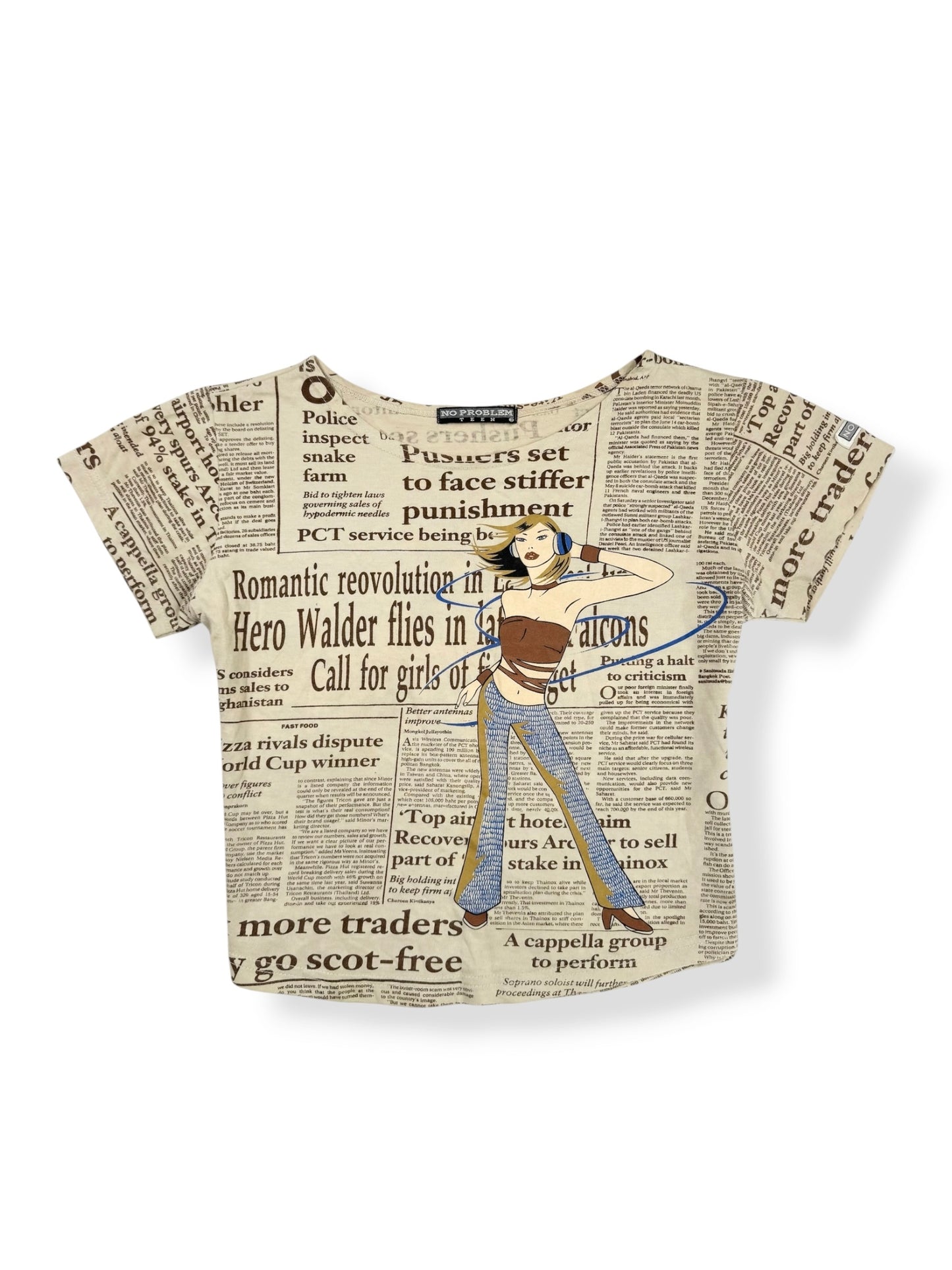 Newsprint Girl Tee ♡ S