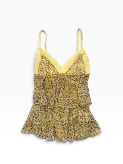 Yellow Leopard Print Cami ♡ S