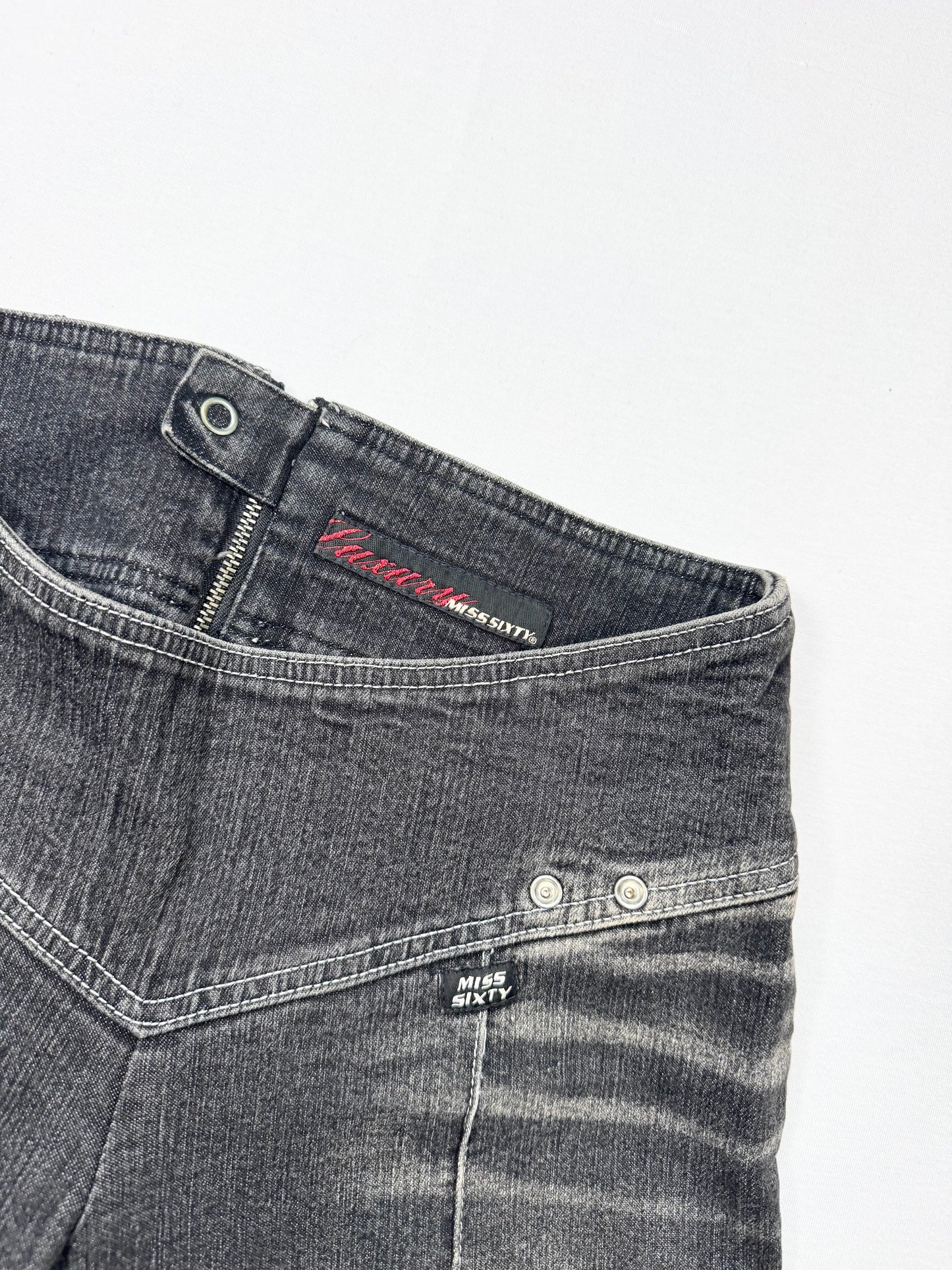 Miss Sixty Flared Grey Nixie Jeans ♡ 27”