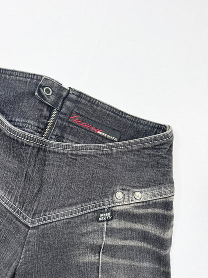 Miss Sixty Flared Grey Nixie Jeans ♡ 27”