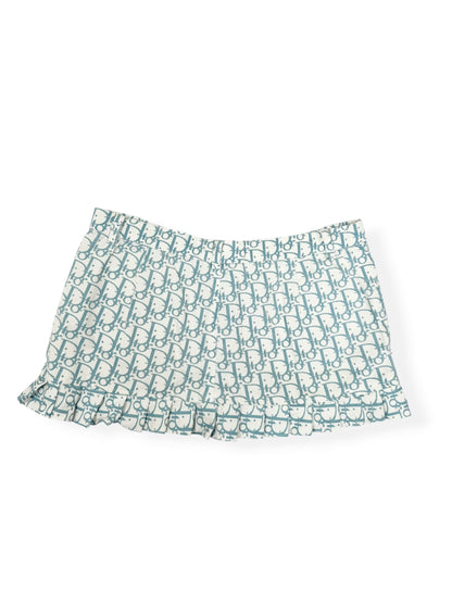 BL Dior Blue Monogram Mini Skirt ♡ S