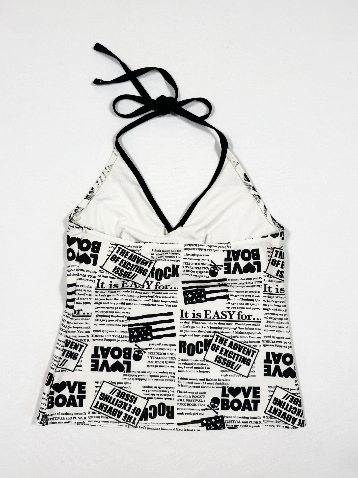 Love Boat News Print Halter ♡ Size S