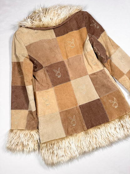*RARE* Playboy Patchwork Fur Trim Jacket ♡ Size S
