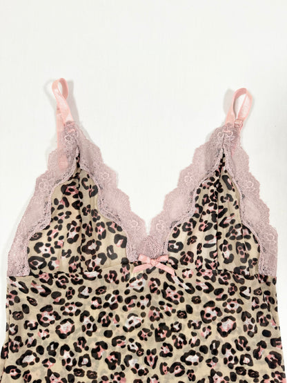 Pink Leopard Micromesh Cami