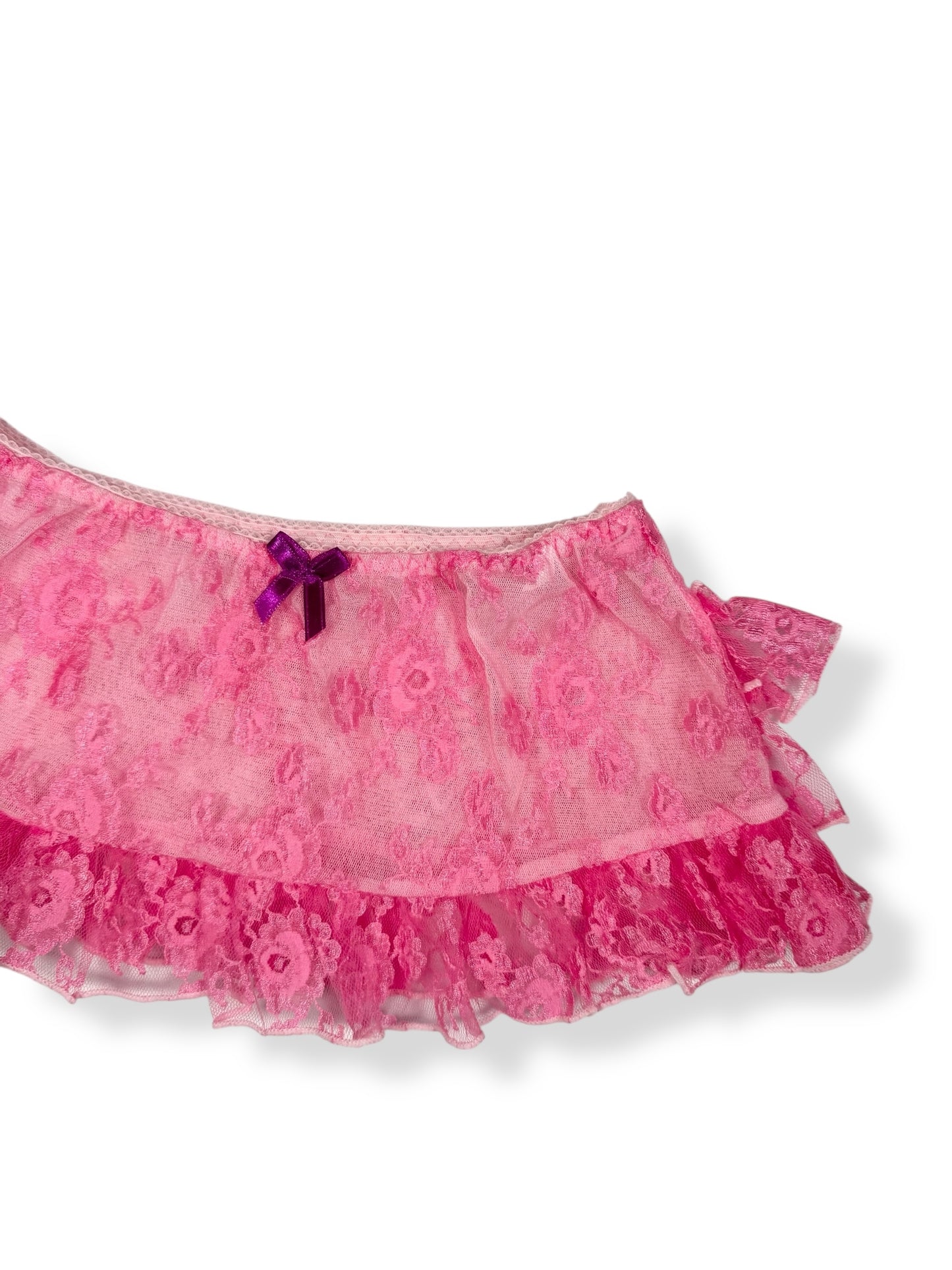 Leg Avenue Pink Lace Skirt & Top Set ♡ Size XS
