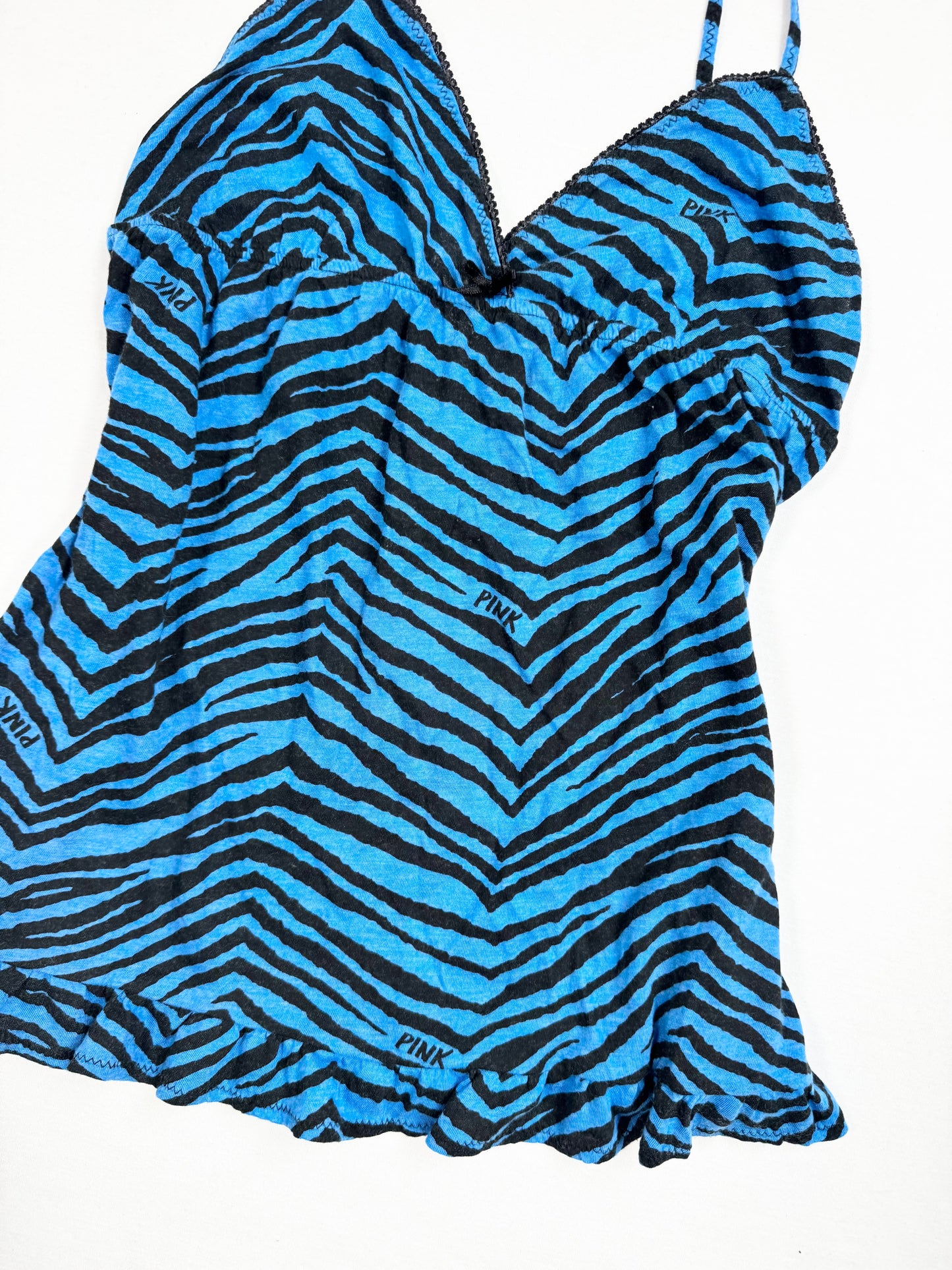 PINK Zebra Blue Cami ♡ M