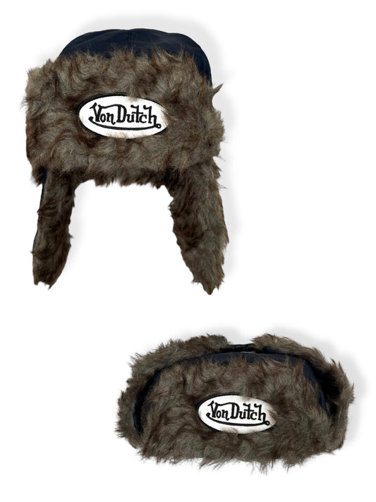 Black Fur Von Dutch Hat