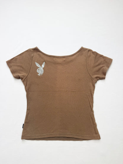 Brown Playboy Tee ♡ M