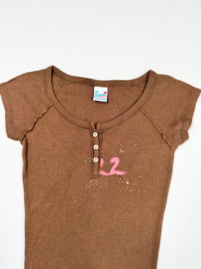 Hollister Brown Butterfly Tee ♡ XS