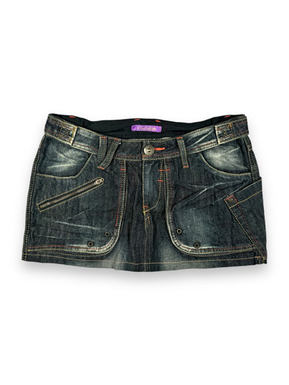 Cargo Denim Mini Skirt