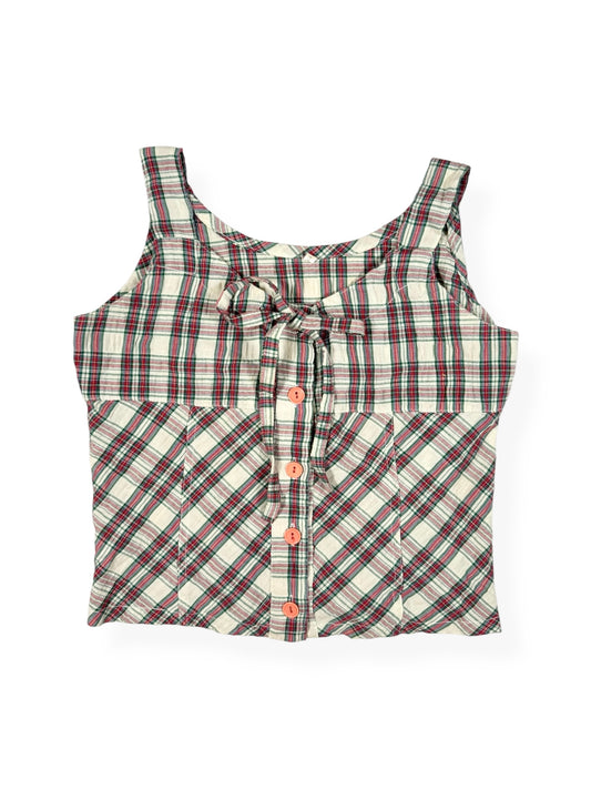 Plaid Button Cami