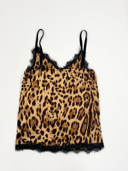 Leopard Silk Diamante Cami ♡ S