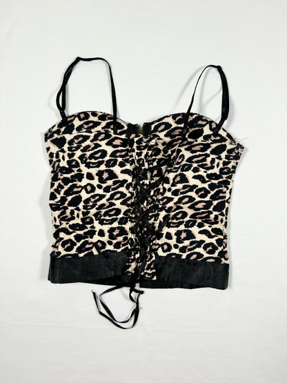 Leopard Zip Corset