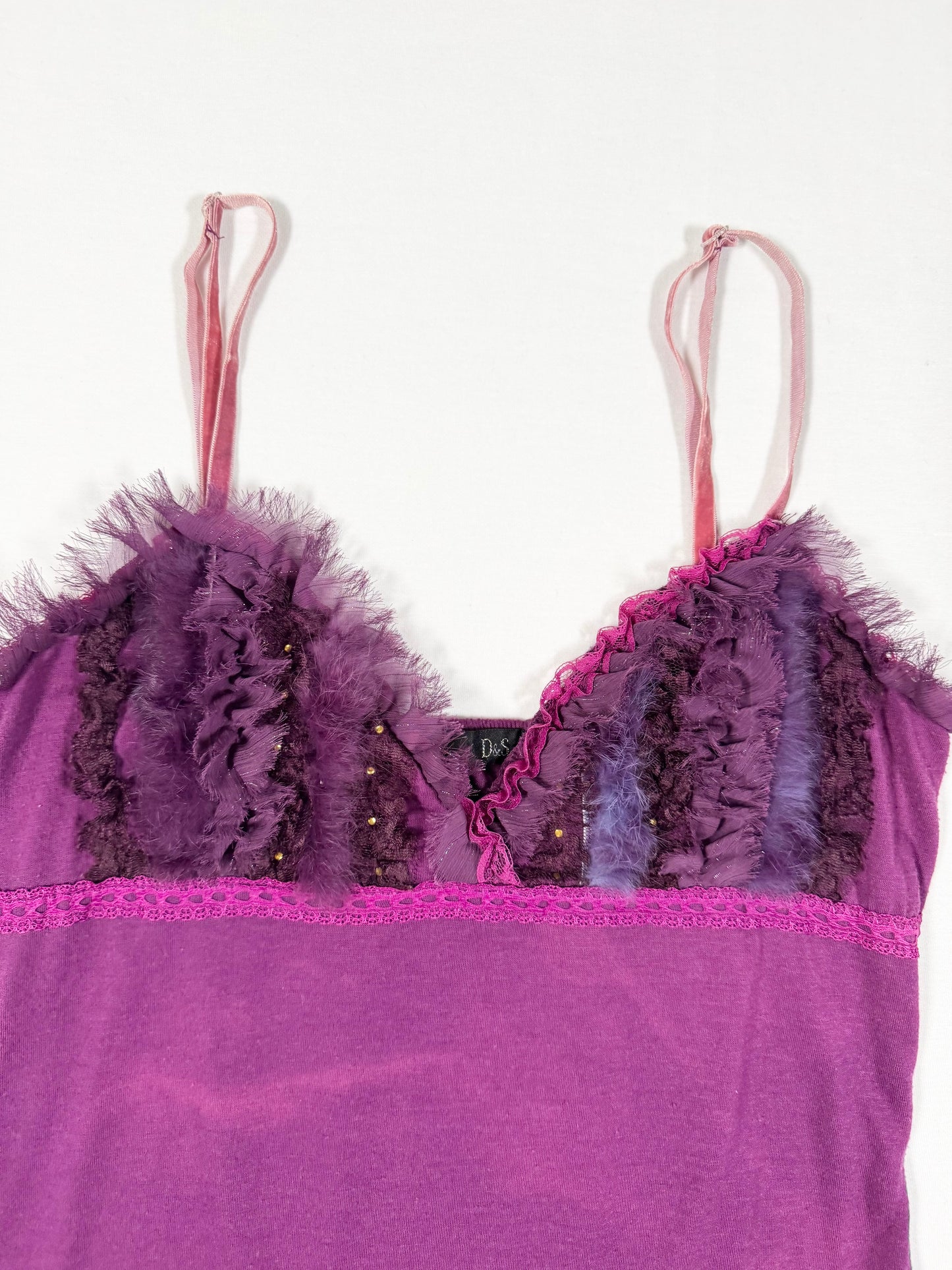 Ruffle Bust Purple Cami ♡ Size S