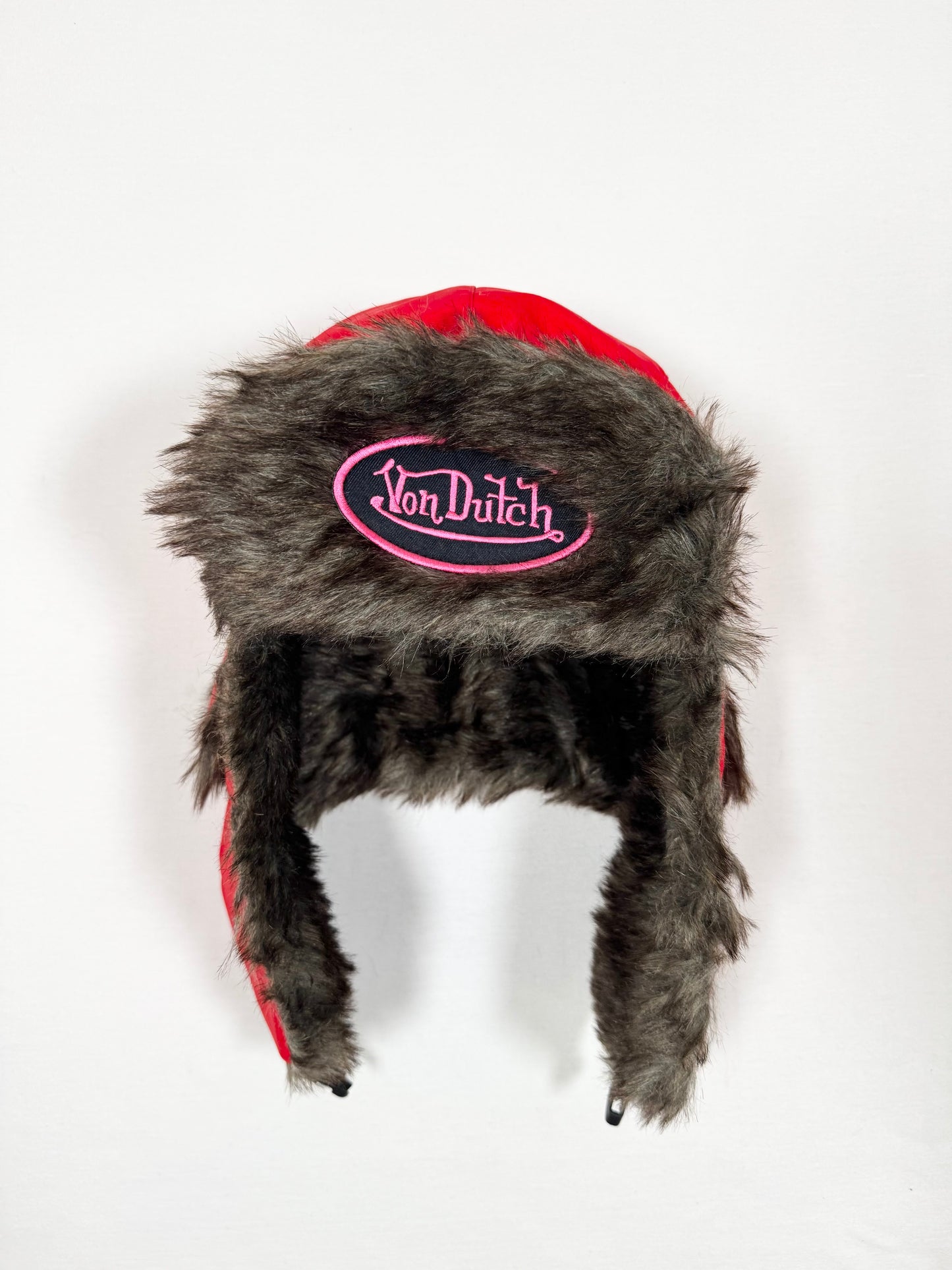 Red Fur Von Dutch Hat