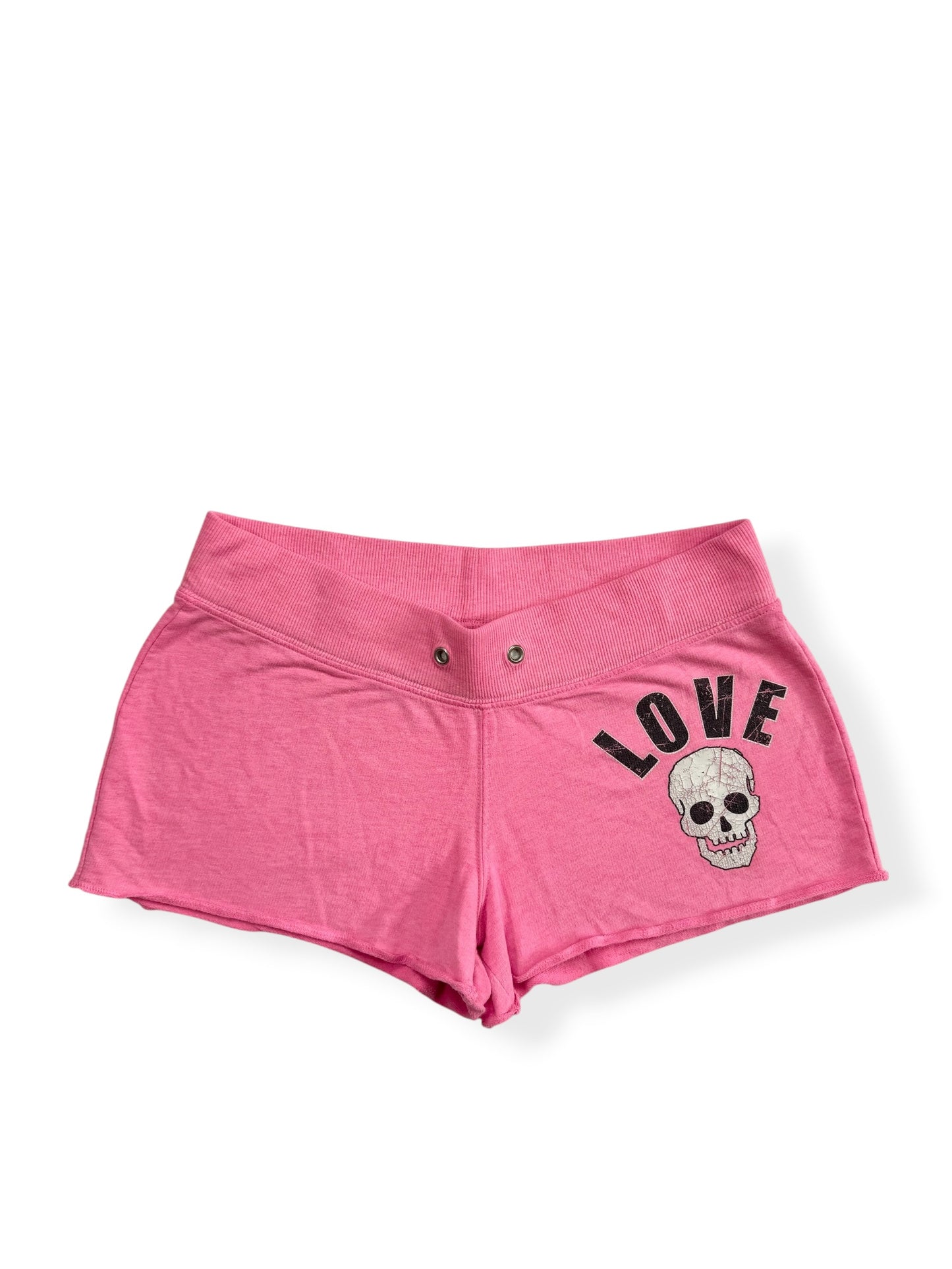 Pink No Boundaries “Love” Skull Shorts ♡ S