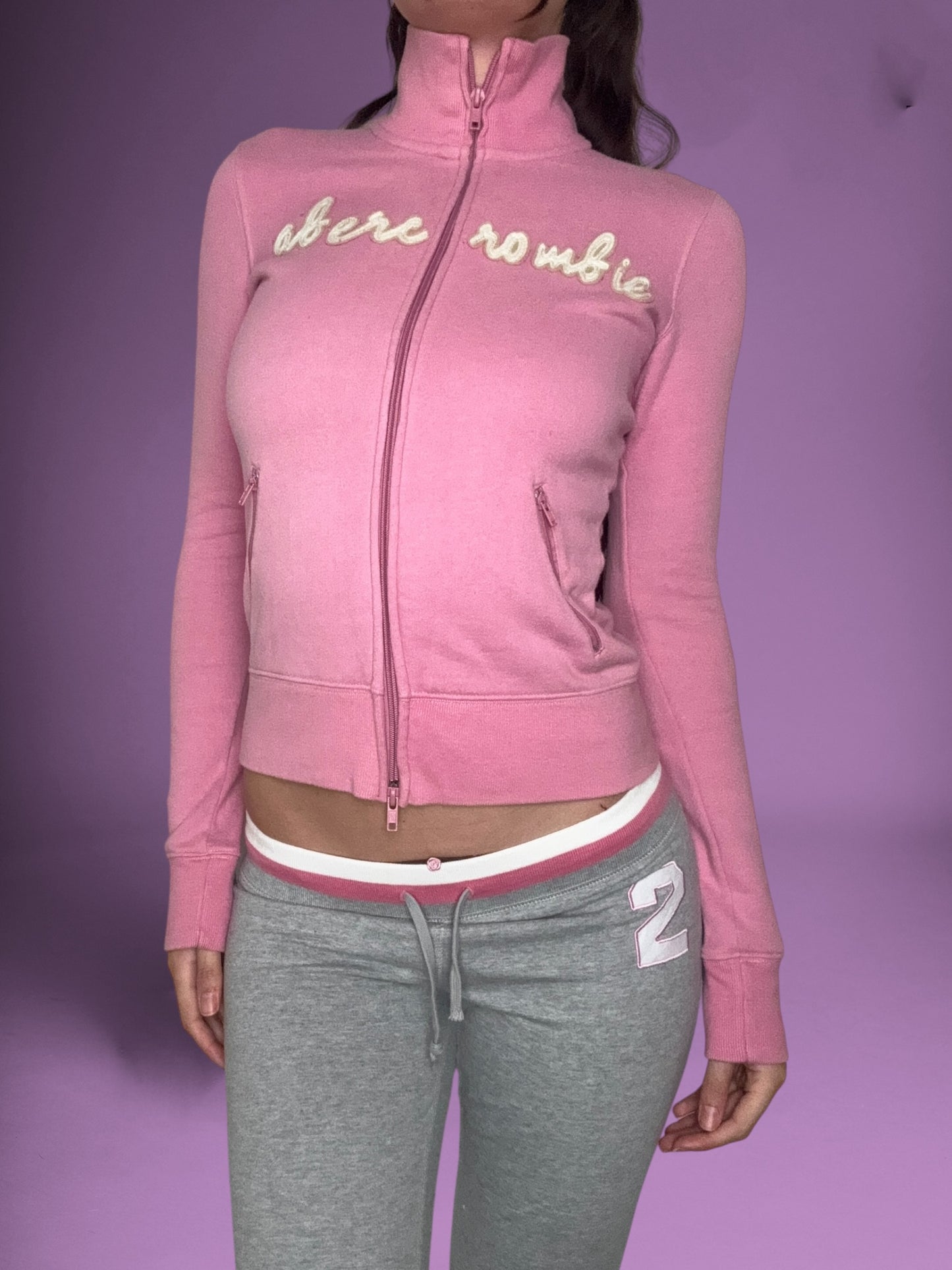 Abercrombie Pink Zip Up ♡ S