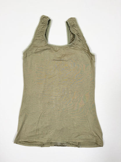Khaki Lace Up Tank